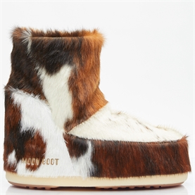 Moon Boot Icon Low Cow Print Nolace Pony Boots